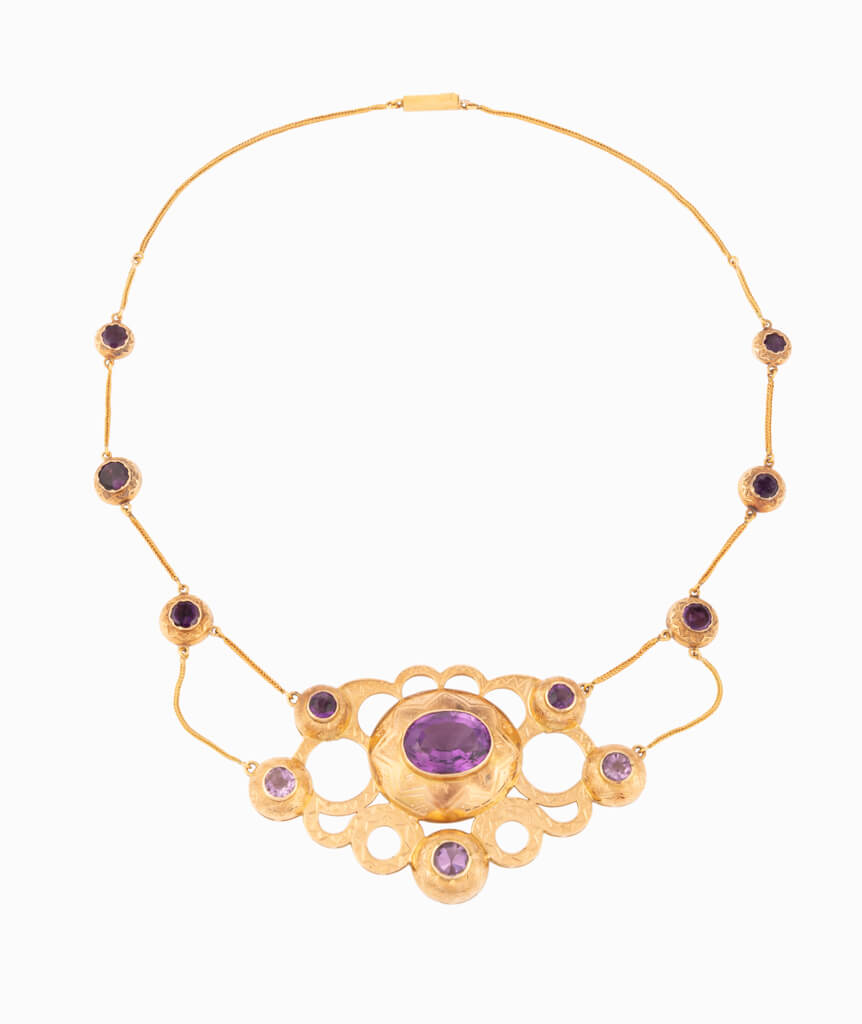 Caillou Paris Collier Napoleon III amethystes Bradan