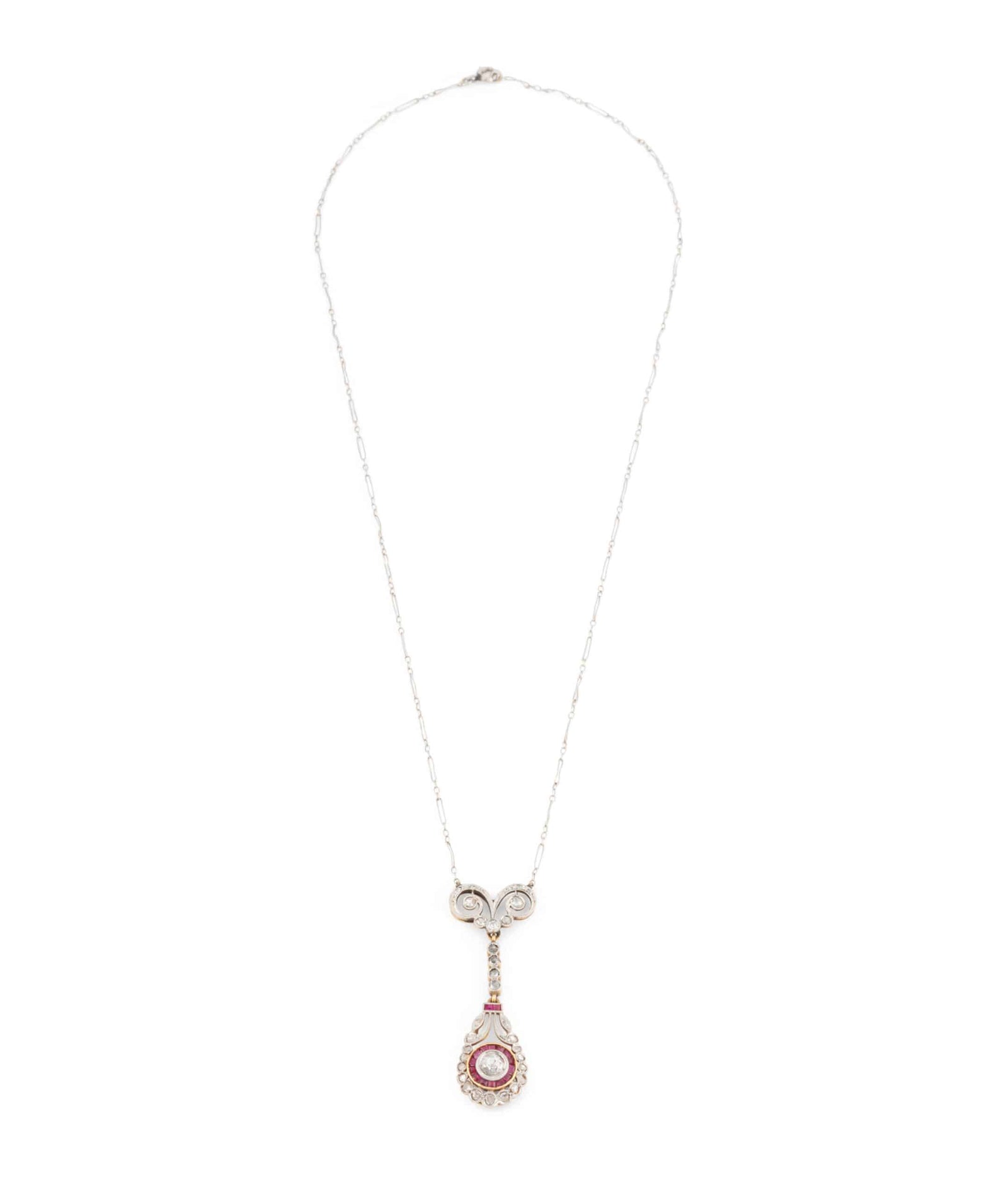 Caillou Paris Collier Ancien Diamants Et Rubis Orla