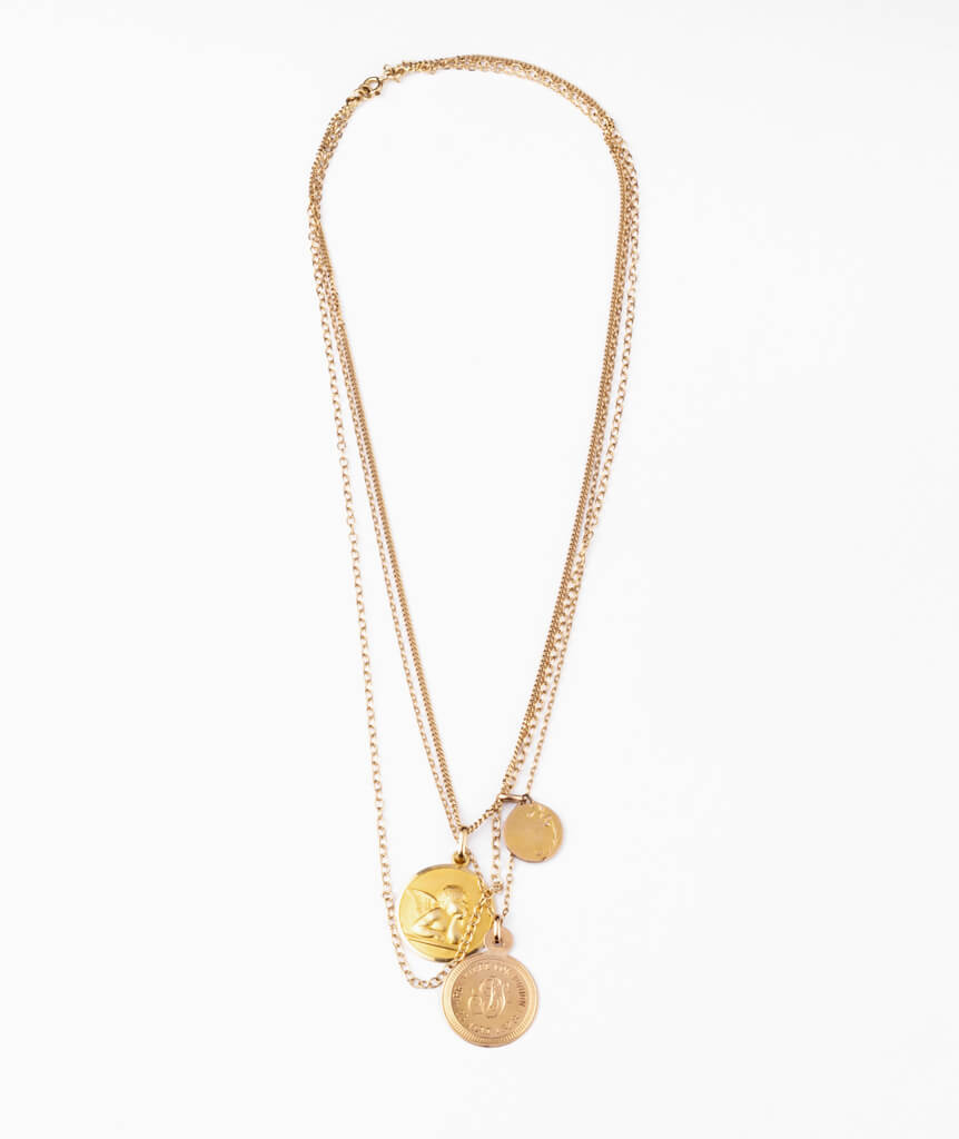 Caillou Paris - Collier ancien médailles Tilaka