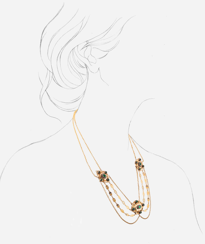 Caillou Paris - Collier d'esclavage ancien Rukma porter