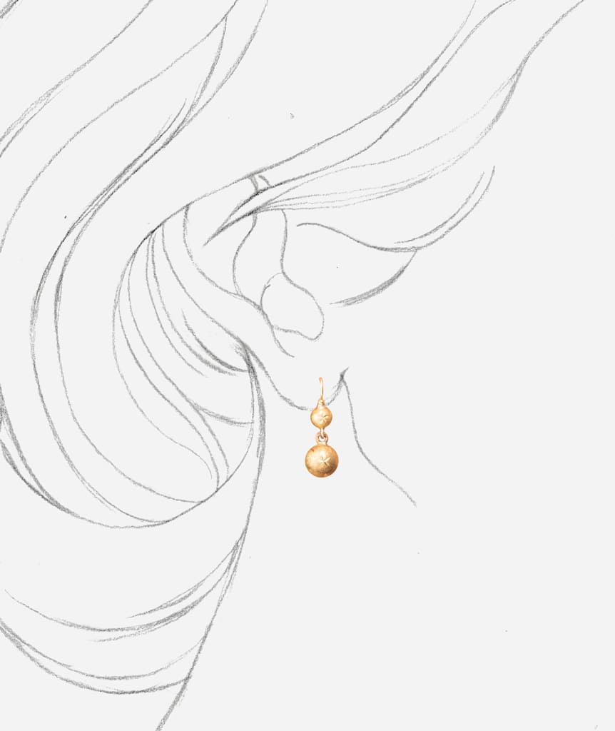 Caillou Paris - Dormeuses NIII or Orria porter