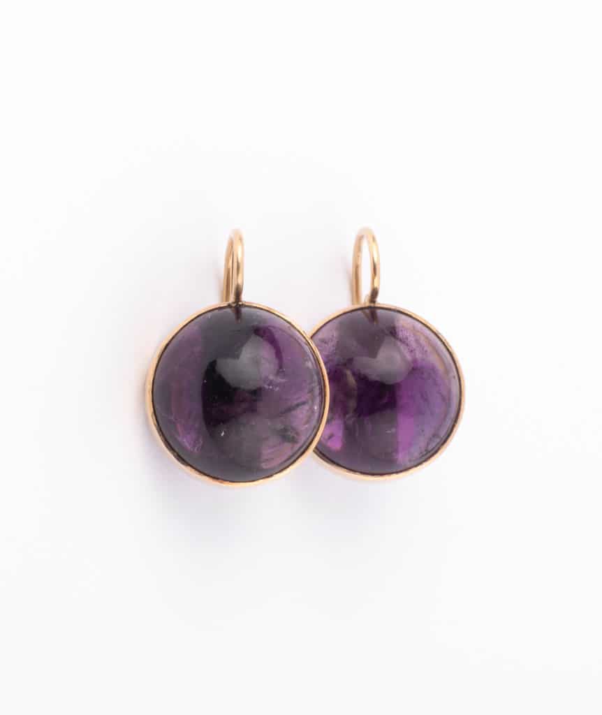 Dormeuses anciennes améthyste "Sigal"