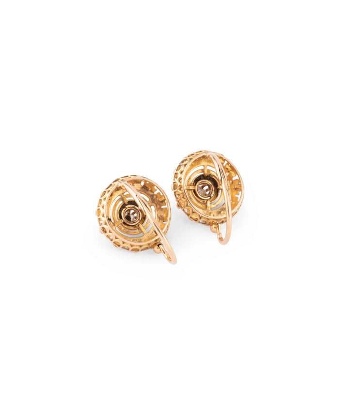 antique gold and pearl earrings Lilou - Caillou Paris
