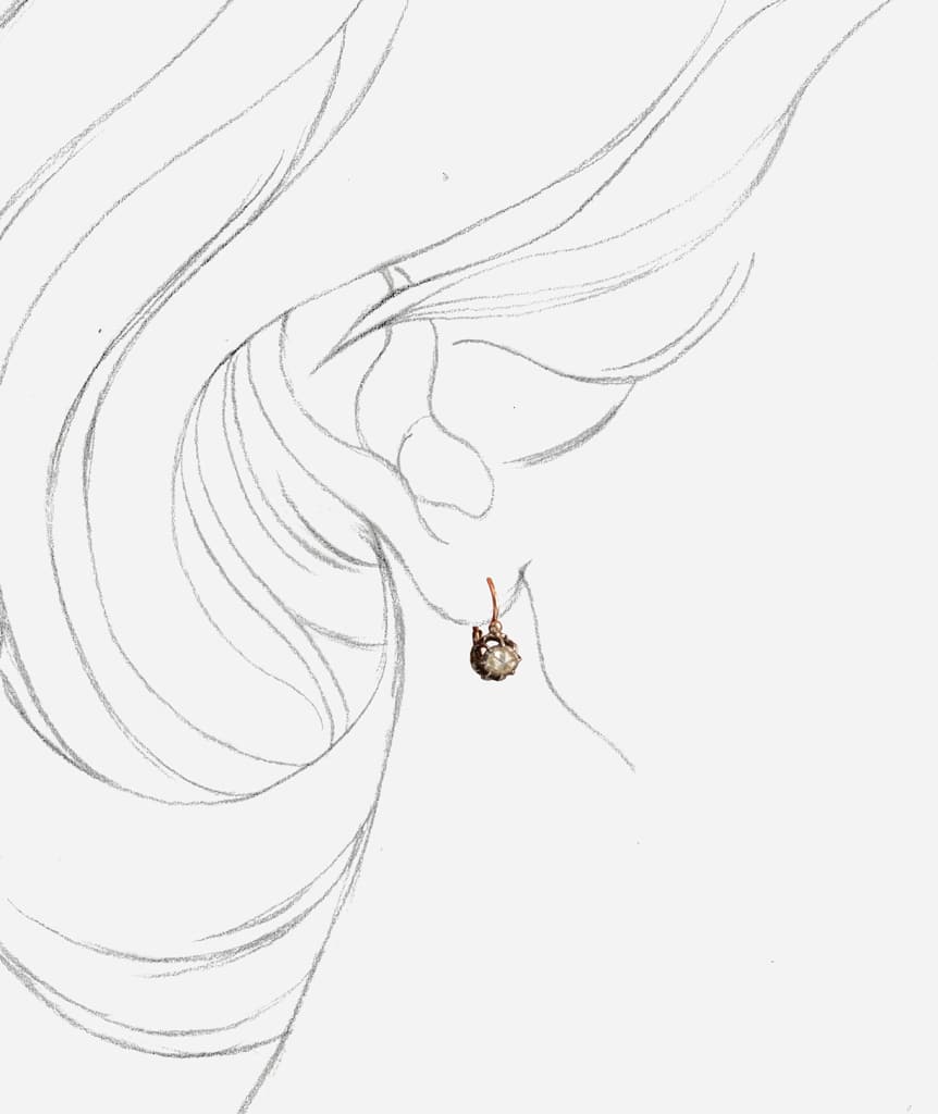 Dormeuses provençales diamants "Behira" porter