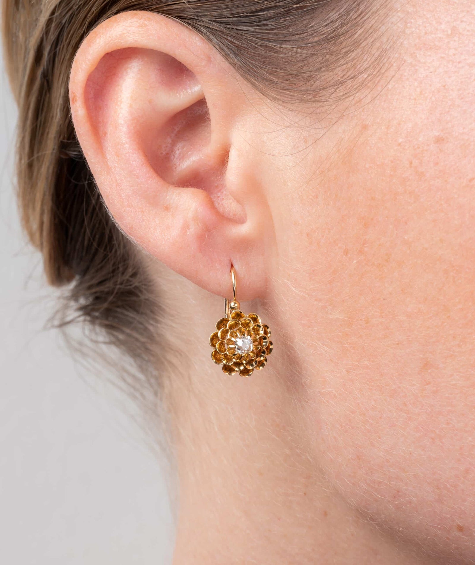 Caillou Paris Dormeuses Anciennes Diamants Gabi Porter