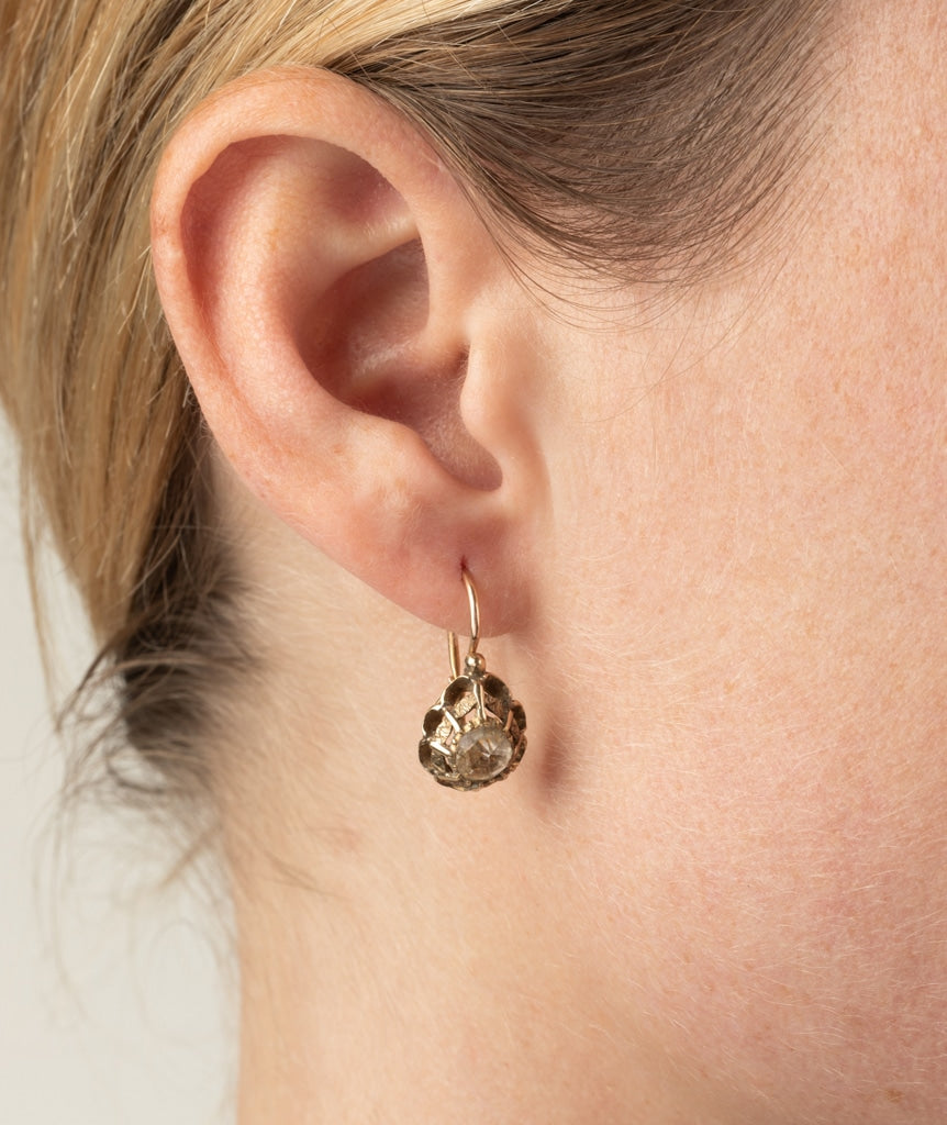 Caillou Paris Dormeuses Anciennes Dorigine Provencale Diamants Baas Portee