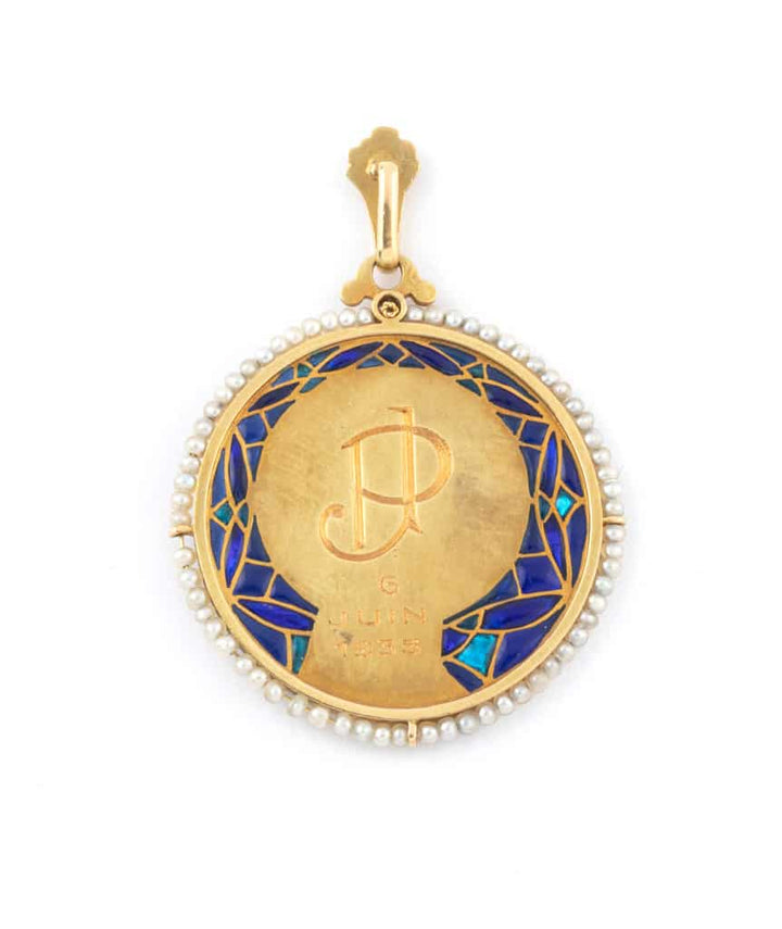 Caillou Paris - Médaille Art nouveau Uma dos