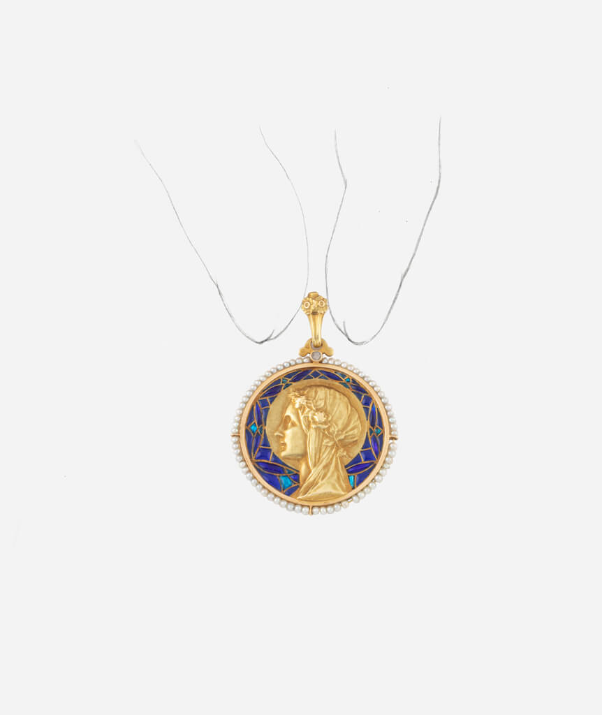 Caillou Paris - Médaille Art nouveau plique à jour