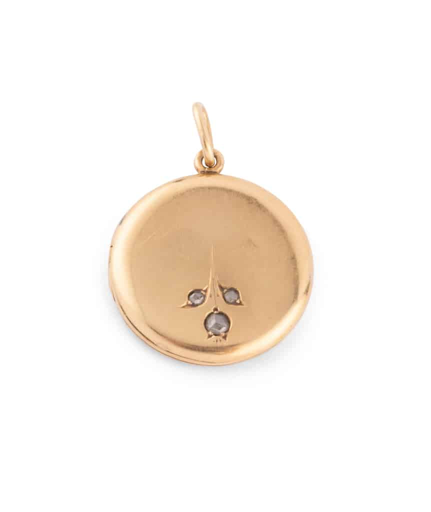 Caillou Paris Medaillon Ancien Or Et Diamants Isalis