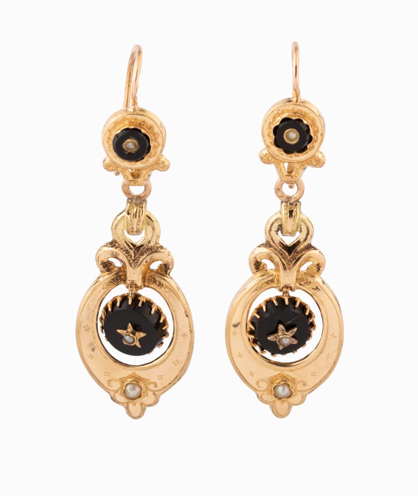 Caillou Paris - Pendants d'oreilles Napoleon III or Zlata