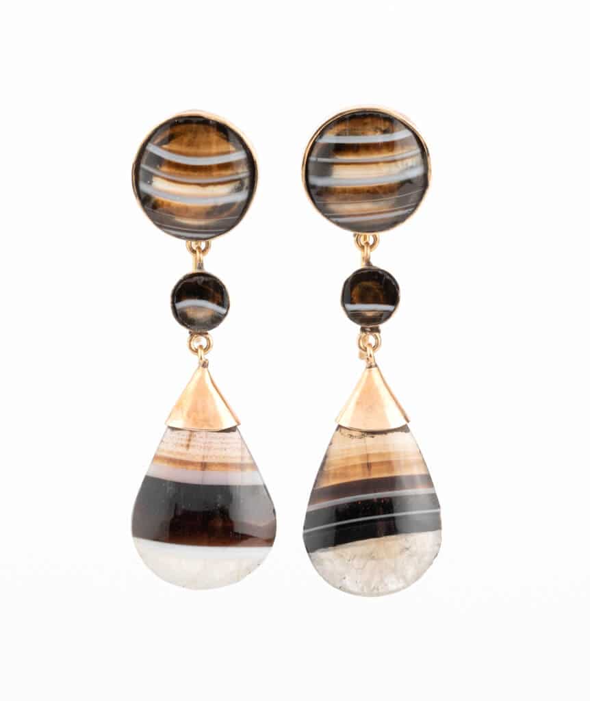 Caillou Paris - Pendants d'oreilles anciens or Zora