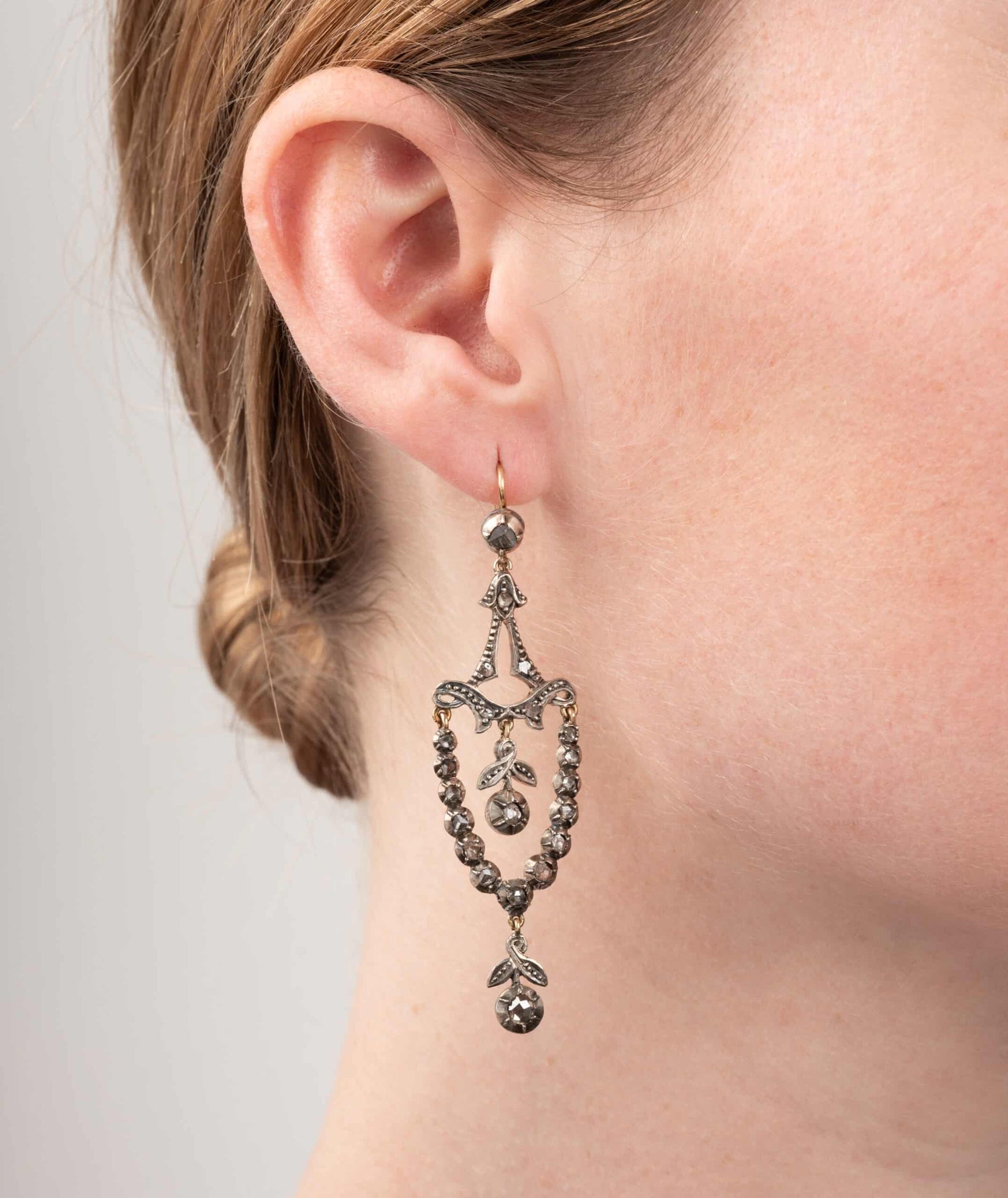 Caillou Paris Pendants Oreilles Anciens Diamants Joni Porter