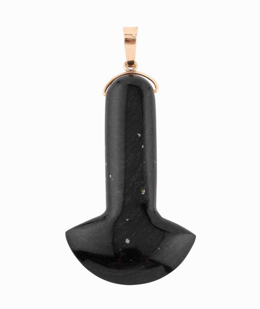 Caillou Paris Pendentif Ancien Obsidienne Meital